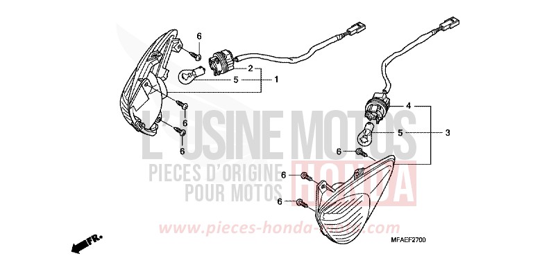 BLINKER von CBF1000 ABS QUASAR SILVER METALLIC (NHA48) von 2010